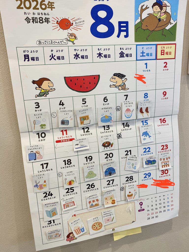 ChatGPTで作った夏休み計画表